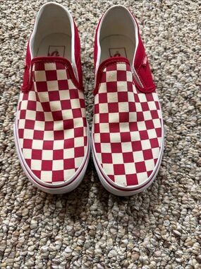 Red Checkered Vans